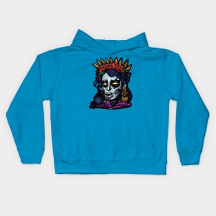 Frida Sugar Skull por sirako Kids Hoodie